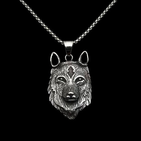 Wolf Head Necklace-Tales of Valhalla