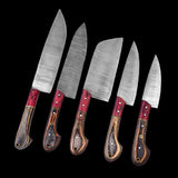 Wood Grain 5-Piece Chef Knife Set