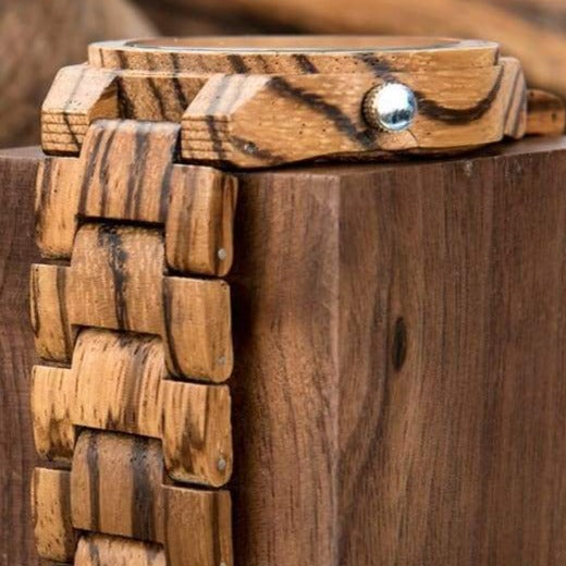 Wooden Viking Watch With Helm Of Awe Design