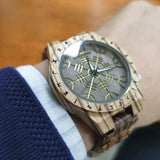 Wooden Viking Watch With Helm Of Awe Design