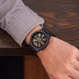 Wooden Viking Watch With Vegvisir Symbol