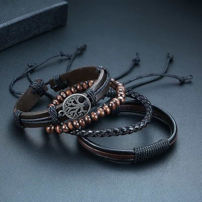 Yggdrasil Leather Bracelet