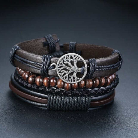 Yggdrasil Leather Bracelet-Tales of Valhalla