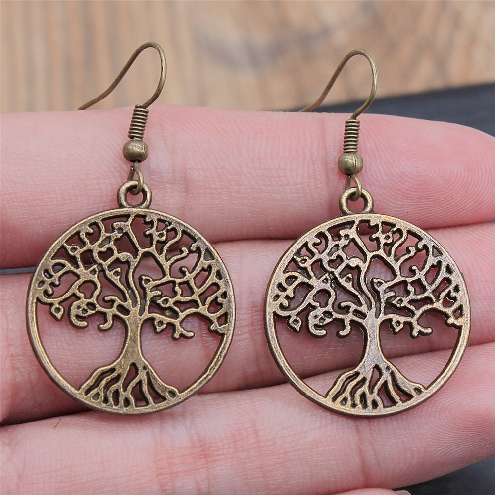 Yggdrasil Tree Of Life Drop Earrings