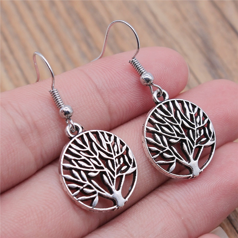 Yggdrasil Tree Of Life Drop Earrings