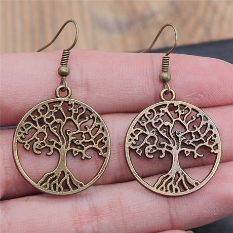 Yggdrasil Tree Of Life Drop Earrings-Tales of Valhalla