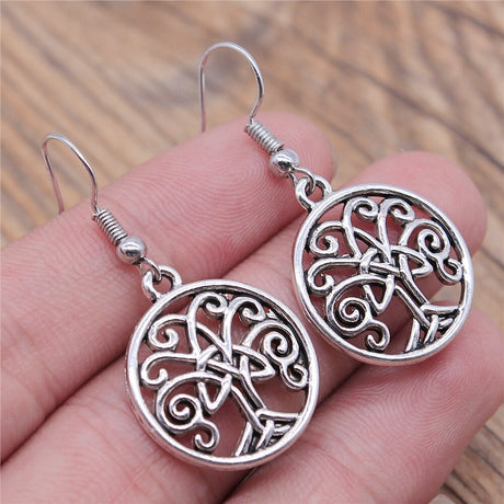 Yggdrasil Tree Of Life Drop Earrings-Tales of Valhalla