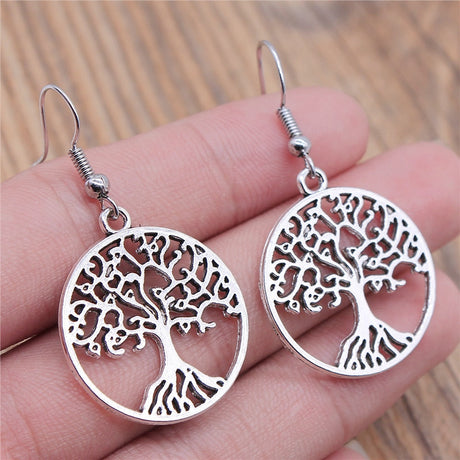 Yggdrasil Tree Of Life Drop Earrings-Tales of Valhalla