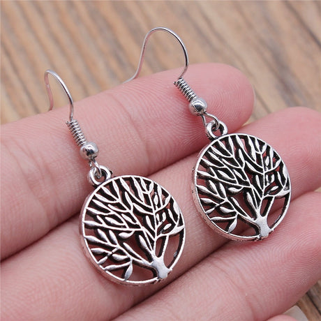 Yggdrasil Tree Of Life Drop Earrings-Tales of Valhalla