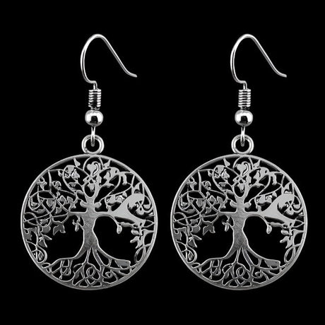 Yggdrasil Tree Of Life Drop Earrings-Tales of Valhalla