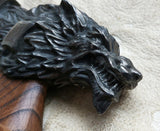 Norse Fenrir Carved Axe