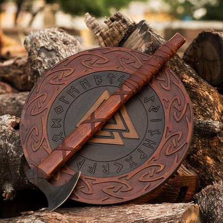 Valknut Warrior Shield & Axe Set