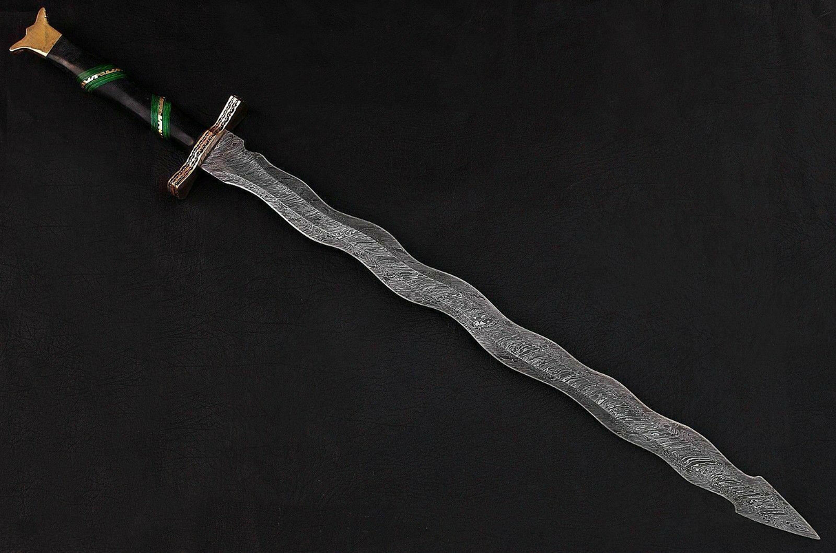 Drakkarwave Damascus Sword