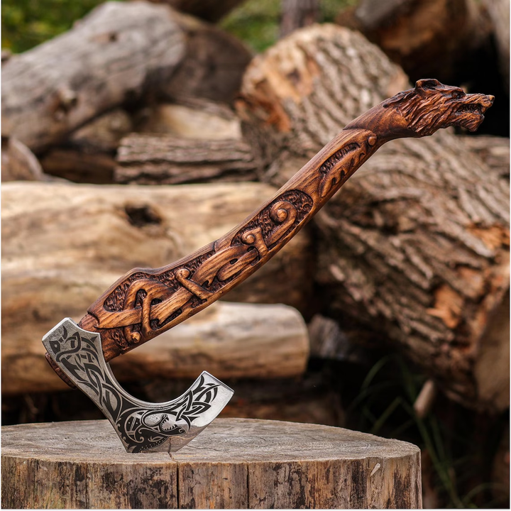 Fenrir Carved Axe