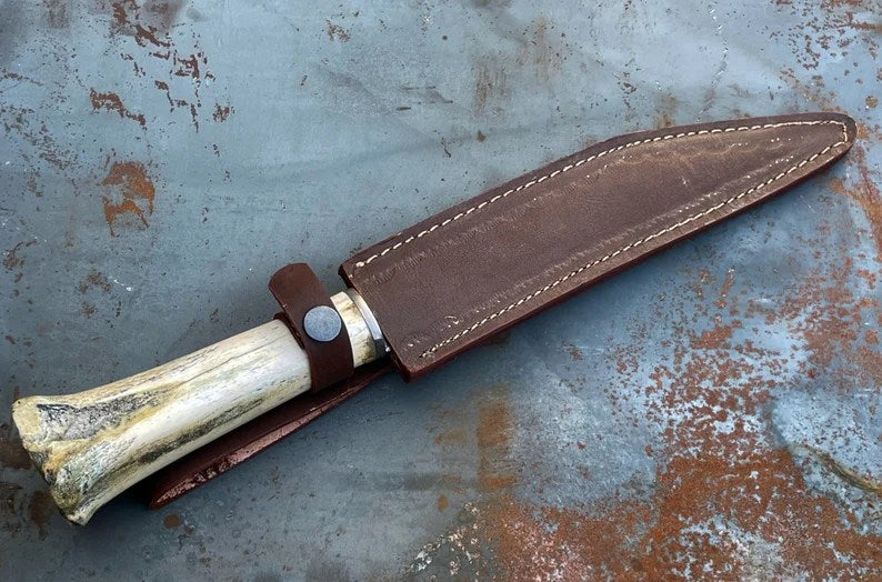 Camel Bone Damascus Seax