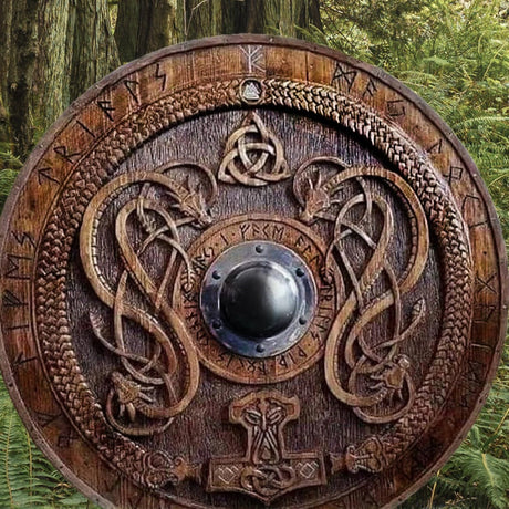 Jörmungandr Norse Runic Shield