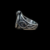 Odin's Raven and Valknut Ring