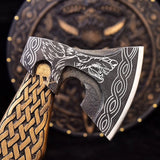 Norse Wolf Axe & Shield Set