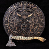Norse Wolf Axe & Shield Set