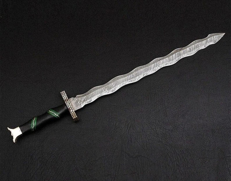 Drakkarwave Damascus Sword