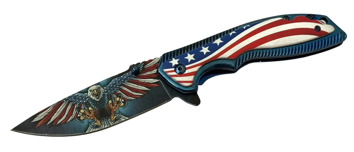 American Eagle Flag Pocket Knife