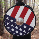 American Flag Viking Gokstad Round Shield