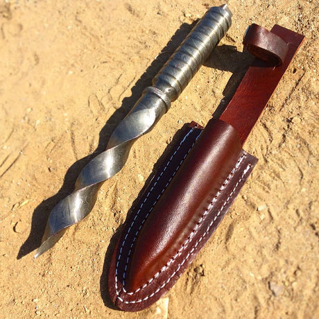 Damascus Kris Blade Hunting Knife