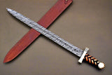 Yggdrasil Brass Damascus Sword