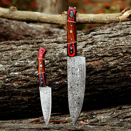 Sigrid Damascus Chef Knife Set – 2 Piece