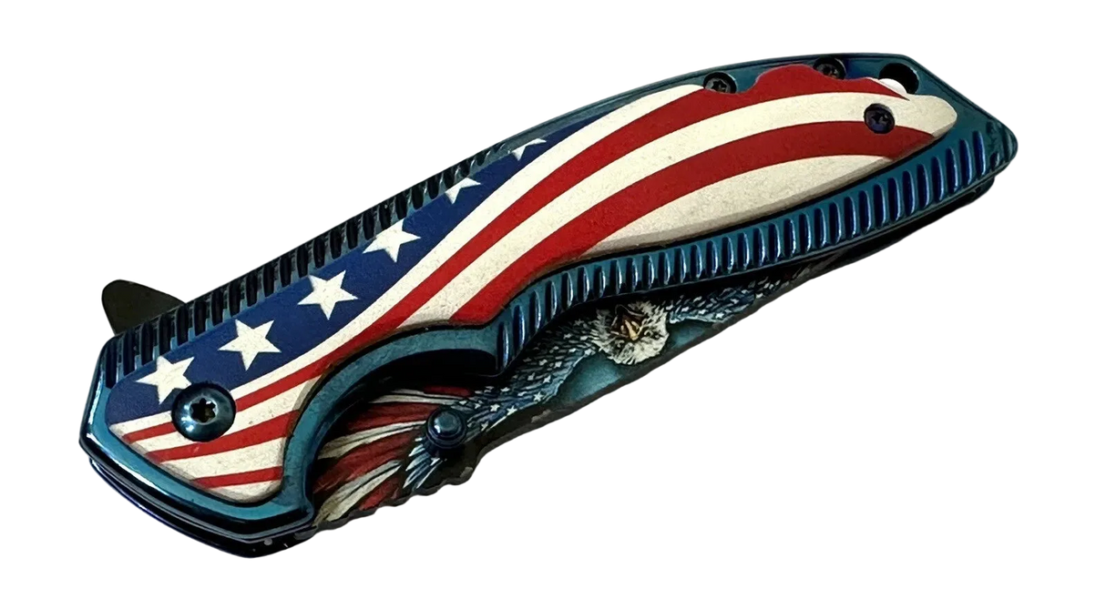 American Eagle Flag Pocket Knife