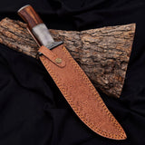 Camel Bone Damascus Steel Bowie Knife