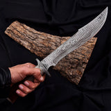 Camel Bone Damascus Steel Bowie Knife